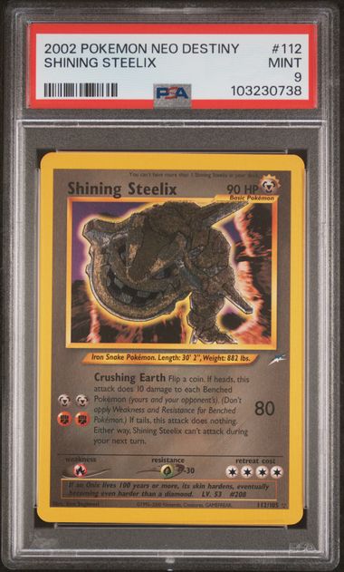 Shining Steelix 112/105 Neo Destiny PSA 9 103230738