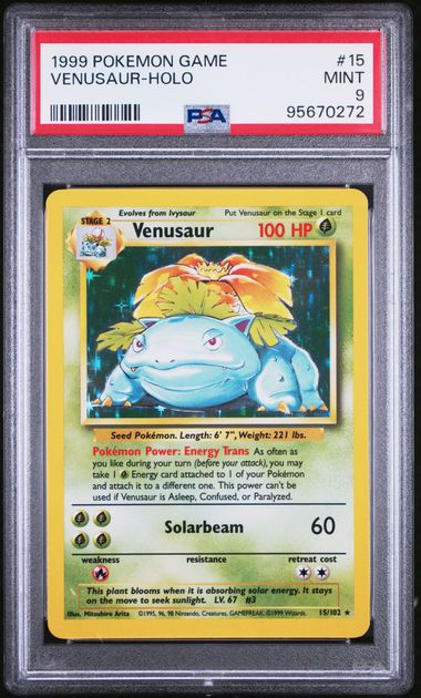 Venusaur - Holo 15/102 Base Set PSA 9 95670272