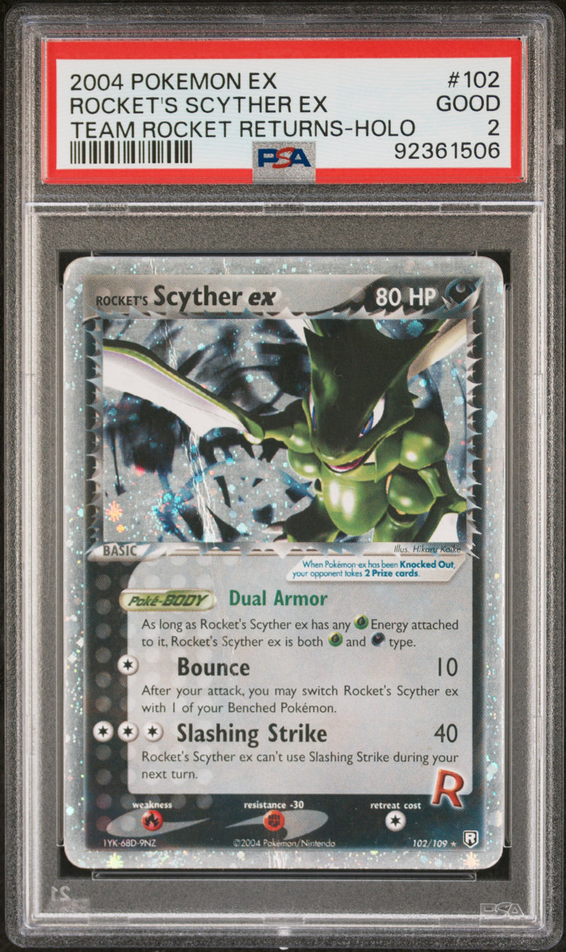 Rocket's Scyther ex 102/109 Team Rocket Returns PSA 2 92361506