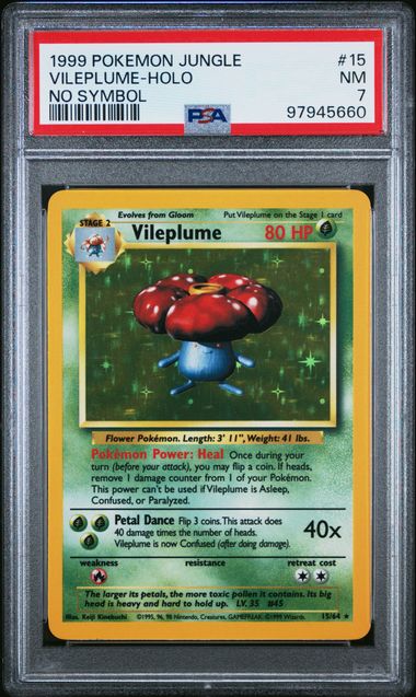 Vileplume (No Symbol) 15/64 Jungle PSA 7 97945660