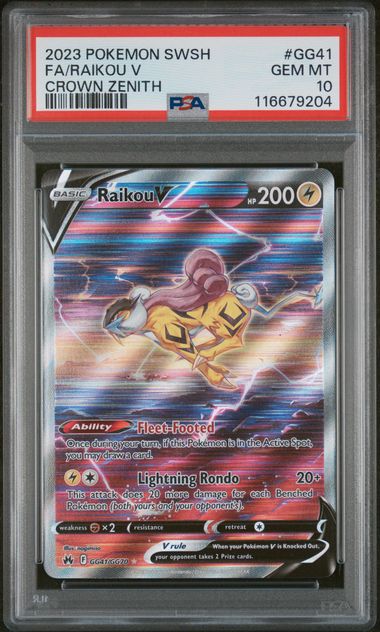 Raikou V GG41/GG70 Crown Zenith PSA 10 116679204