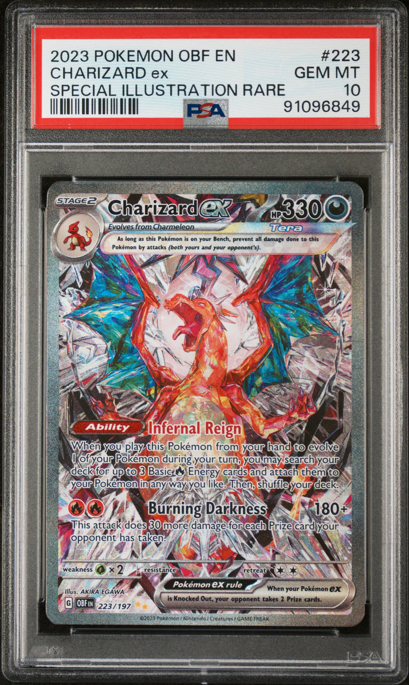 Charizard ex 223/197 Obsidian Flames PSA 10 91096849
