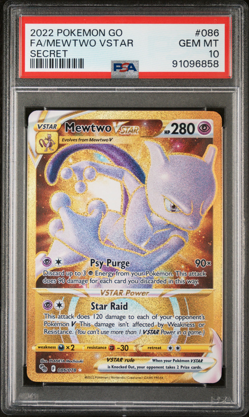 Mewtwo VSTAR 086/078 Pokemon Go PSA 10 91096858