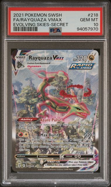 Rayquaza VMAX 218/203 Evolving Skies PSA 10 94057970