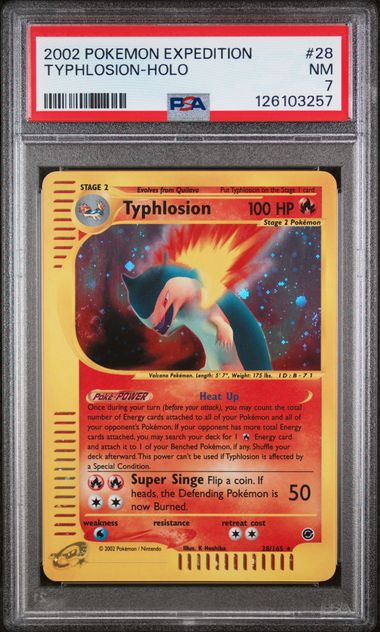 Typhlosion - Holo 28/165 Expedition PSA 7 126103257