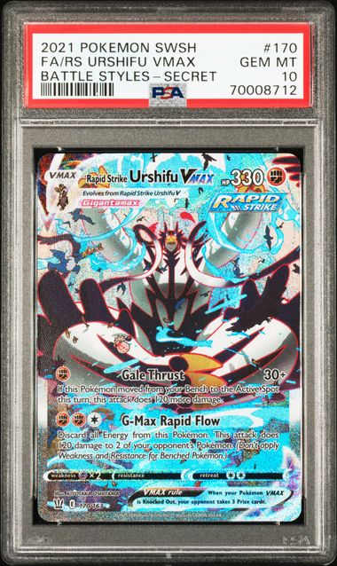 Rapid Strike Urshifu 170/163 Battle Styles PSA 10 70008712