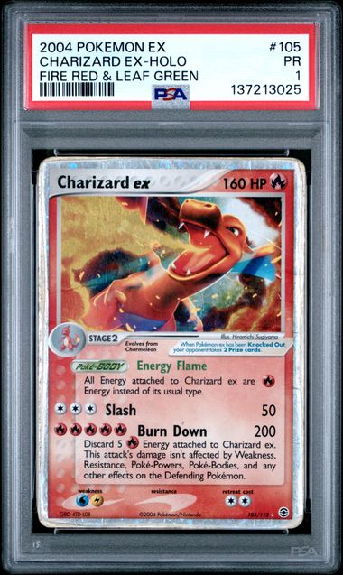 Charizard ex 105/112 Fire Red & Leaf Green PSA 1 137213025