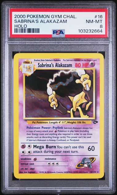 Sabrina's Alakazam 16/132 Gym Challenge PSA 8 103232664
