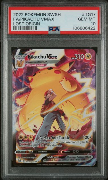 Pikachu VMAX TG17/TG30 Lost Origin PSA 10 106806422