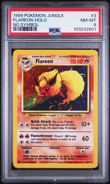 Flareon 3/64 Jungle No Symbol PSA 8 103232601