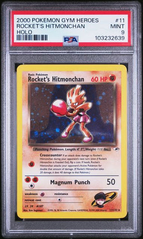 Rocket's Hitmonchan 11/132 Gym Heroes PSA 9 103232639