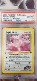 Koga's Ditto 10/132 Gym Challenge 1st Edition PSA 10 48114270