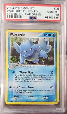 Wartortle 50/112 EX: Fire Red & Leaf Green Reverse Foil PSA 10 68103835