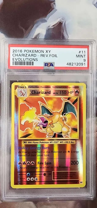Charizard Reverse Foil 11/108 XY: Evolutions PSA 9 48212091