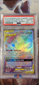 Venusaur & Snivy GX 249/236 Sun & Moon: Cosmic Eclipse PSA 10 48212113