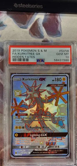 Xurkitree GX SV58/SV94 Hidden Fates PSA 10 58431586