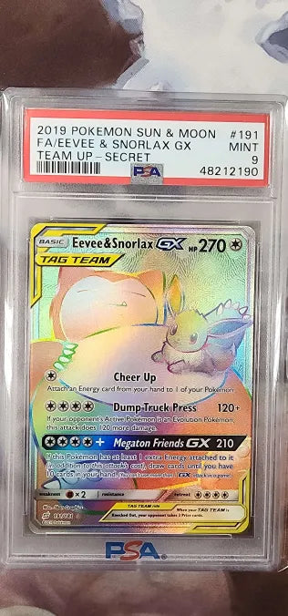 Eevee & Snorlax GX 191/181 Sun & Moon: Team Up PSA 9 48212190