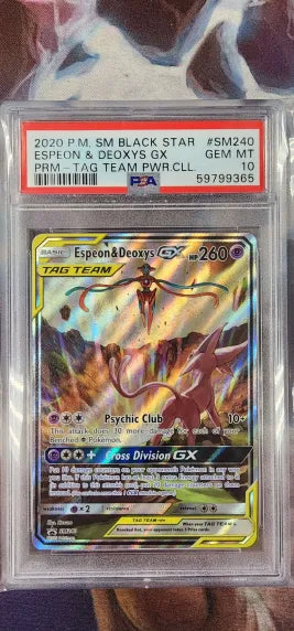 Espeon & Deoxys GX SM240 Tag Team Power Collection PSA 10 59799365