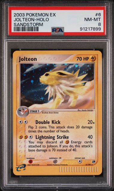 Jolteon - Holo 6/100 Sandstorm PSA 8 91217899