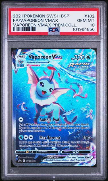 Vaporeon VMAX SWSH182 Black Star Promo PSA 10 101964856