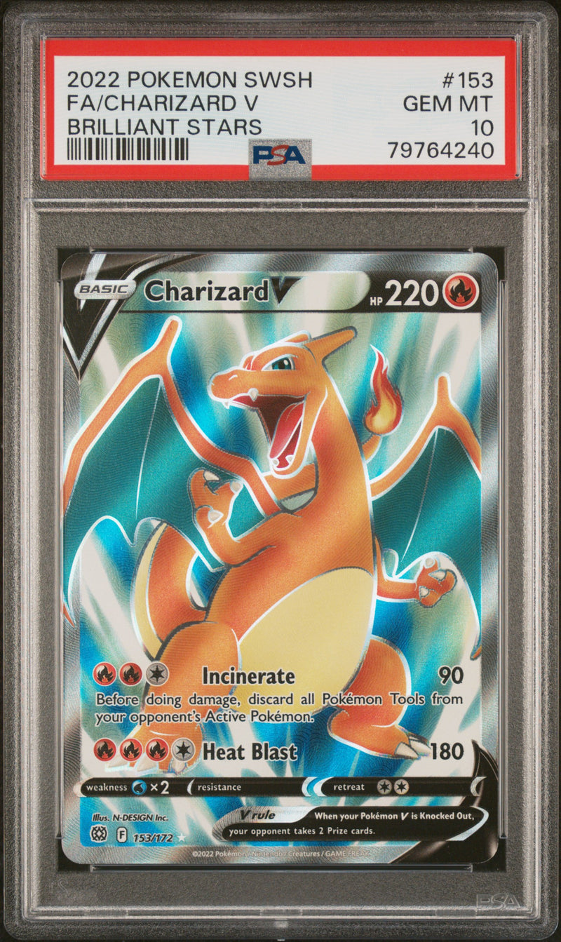 Charizard v 153/172 Brilliant Stars PSA 10 79764240