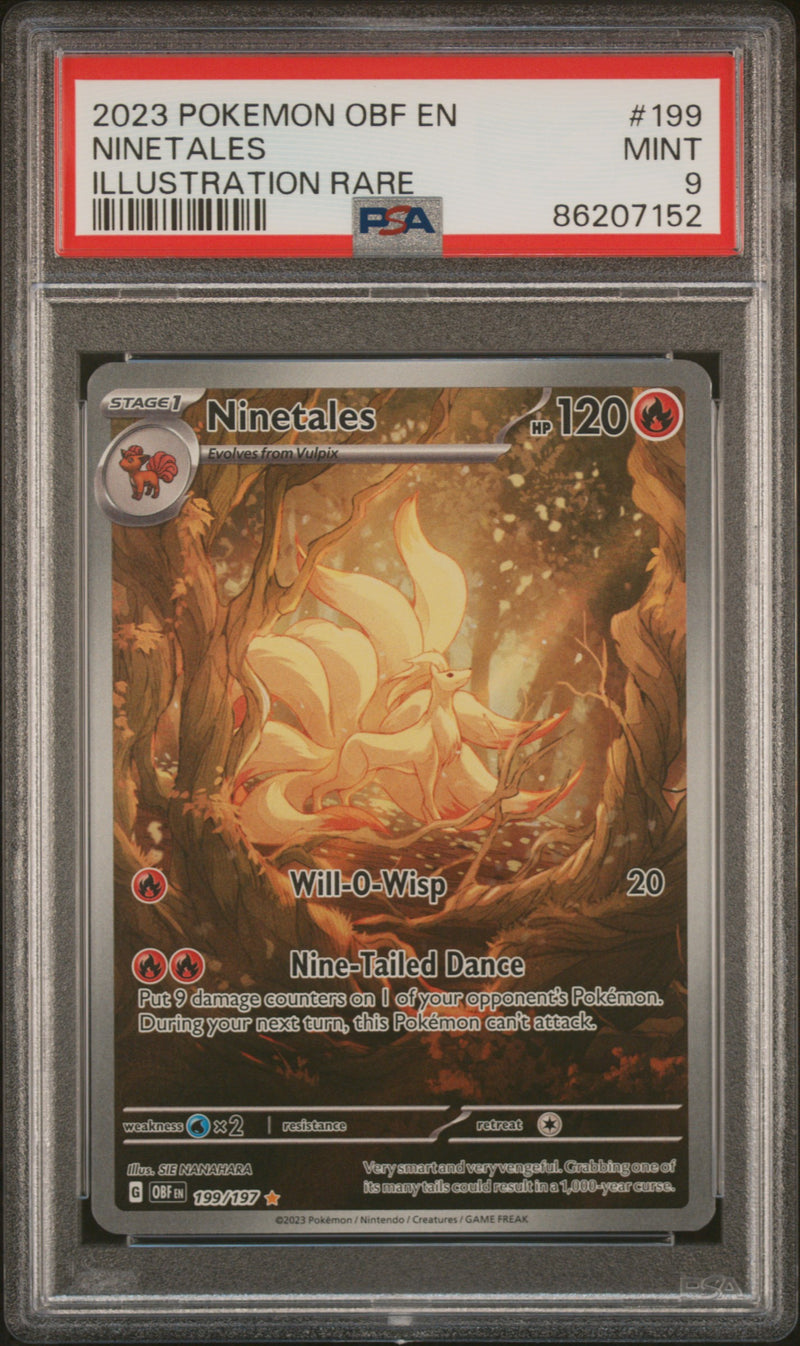 Ninetales 199/197 Obsidian Flames PSA 9 86207152
