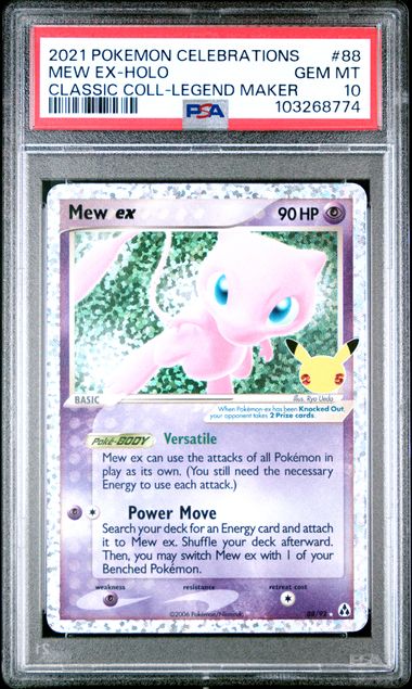Mew ex 88/92 Celebrations Classic Coll. PSA 10 103268774