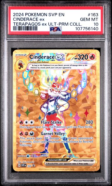 Cinderace ex (163) Black Star Promo PSA 10 107756140
