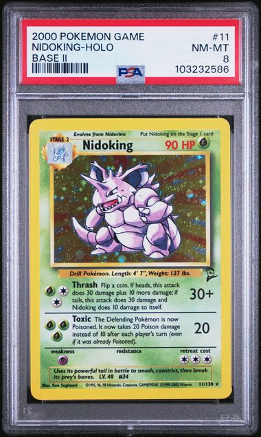 Nidoking - Holo 11/130 Base Set 2 PSA 8 103232586