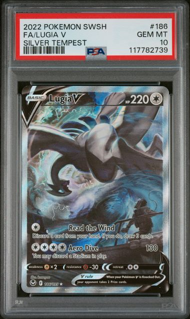 Lugia V 186/195 SWSH Silver Tempest Full Art PSA 10 117782739