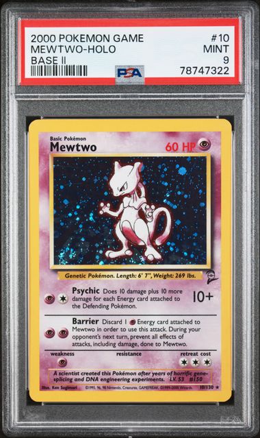 Mewtwo 10/130 Base Set 2 PSA 9 78747322