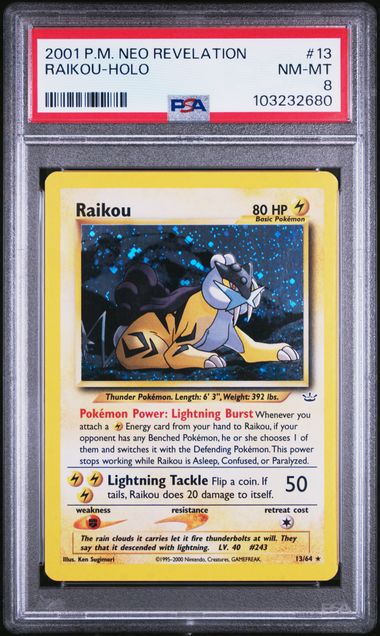 Raikou - Holo 13/64 Neo Revelation PSA 8 103232680