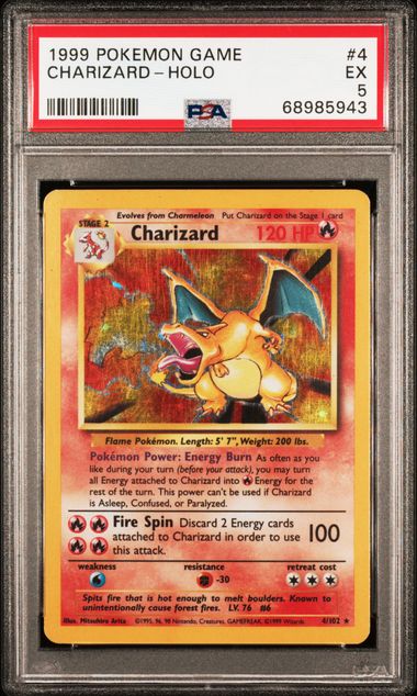 Charizard - Holo 4/102 Base Set PSA 5 68985943