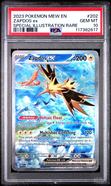 Zapdos ex 202/165 151 Special Illustration Rare PSA 117382617
