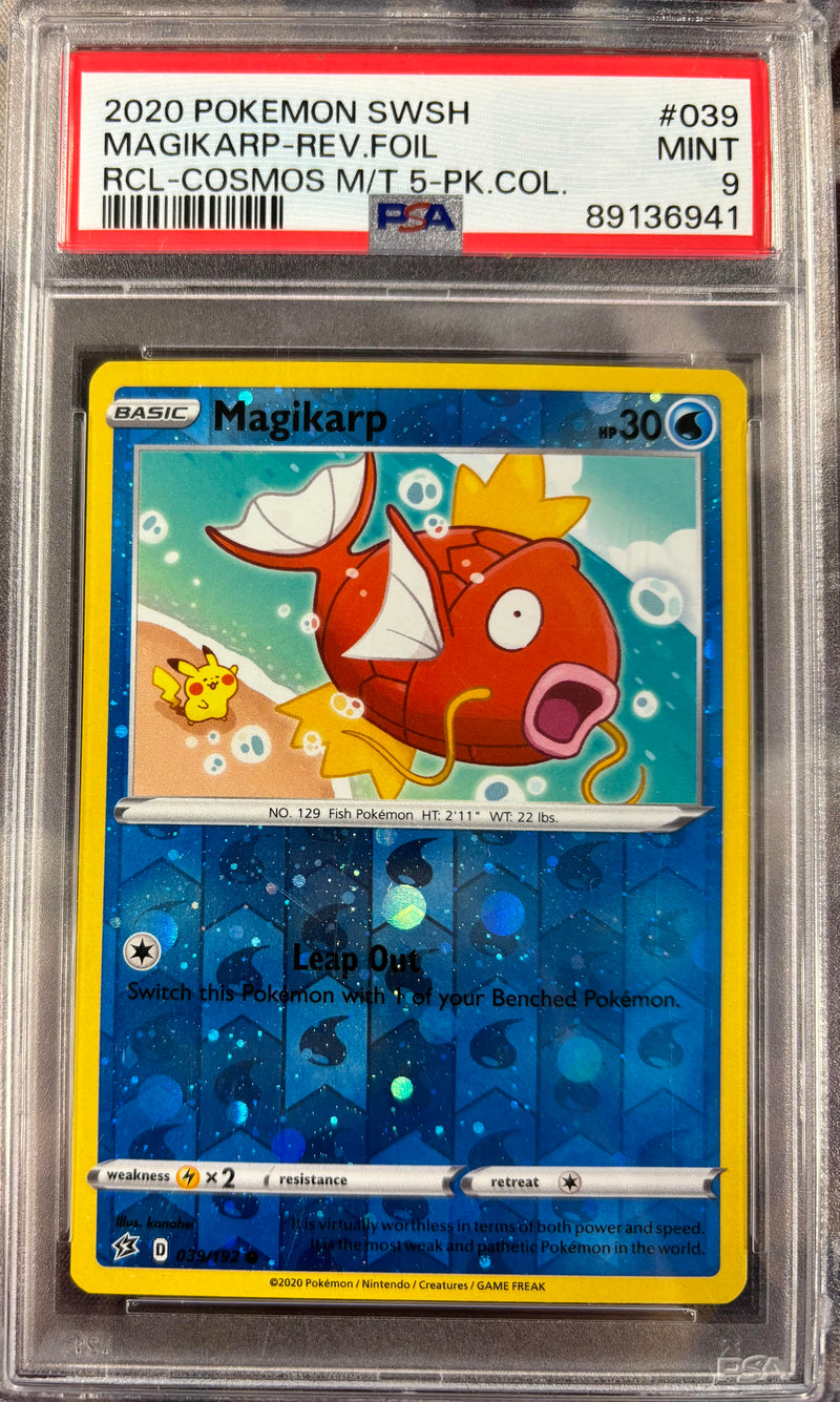 Magikarp 039/192 Cosmos Reverse Holo Promo PSA 9 89136941