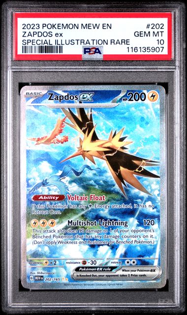 Zapdos ex 202/165 S&V: 151 PSA 10 116135907