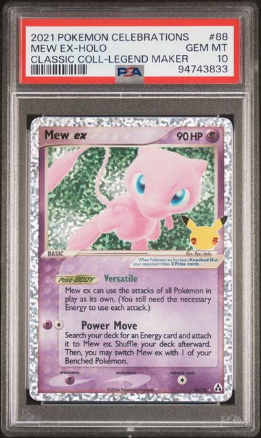 Mew ex 88/92 Celebrations Classic Coll. PSA 10 94743833