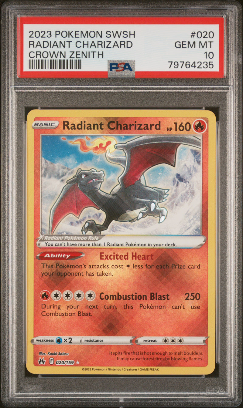 Radiant Charizard 020/159 Crown Zenith PSA 10 79764235