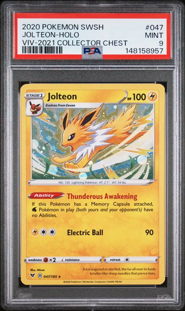 Jolteon 047/185 Vivid Voltage Collector Chest PSA 9 148158957