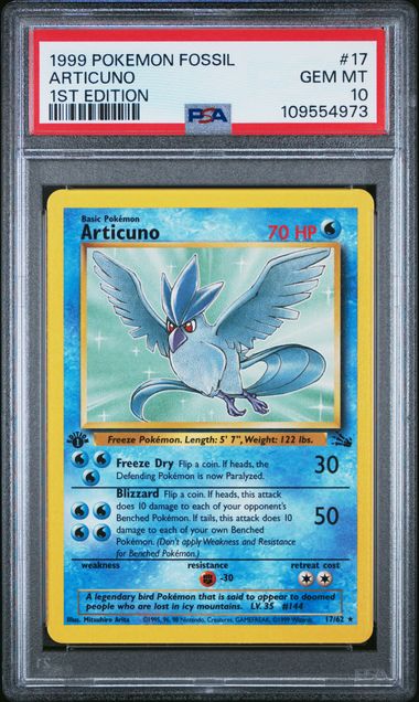 Articuno 17/62 Fossil 1st Edition PSA 10 109554973