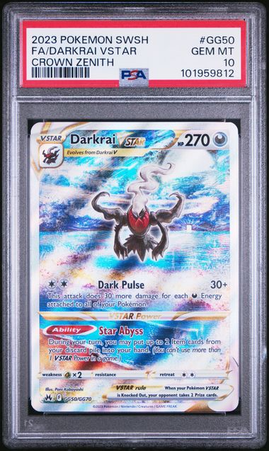 Darkrai VSTAR GG50/GG70 Crown Zenith PSA 10 101959812