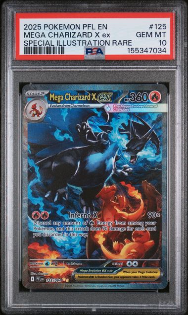 Mega Charizard X ex 125/094 Phantasmal Flames SIR PSA 10 155347034