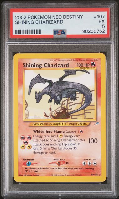 Shining Charizard 107/105 Neo Destiny PSA 5 98230762