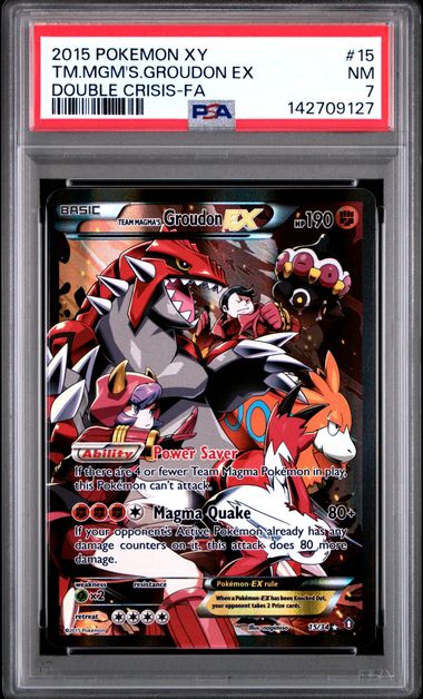 Team Magma's Groudon EX 15/34 XY Double Crisis PSA 7 142709127