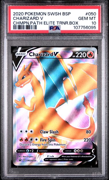 Charizard V SWSH050 Black Star Promo PSA 10 107756095