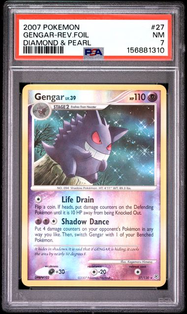 Gengar 27/130 Diamond & Pearl PSA 7 156881310