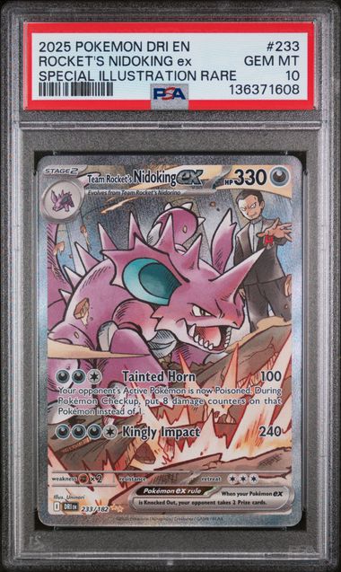 Team Rocket's Giovanni ex 233 Destined Rivals Special Illustration Rare PSA 10 136371608