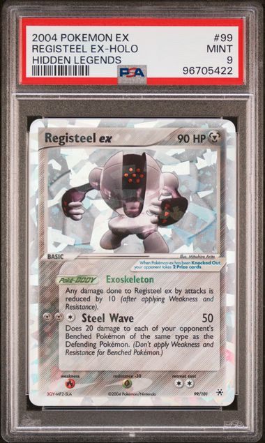 Registeel ex 99/101 EX Hidden Legends PSA 9 96705422