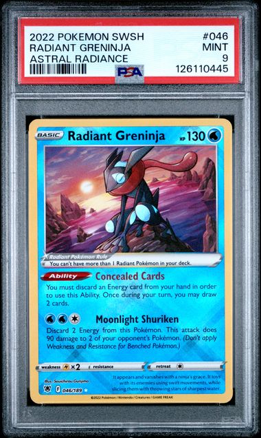 Radiant Greninja 046/189 Astral Radiance PSA 9 126110445