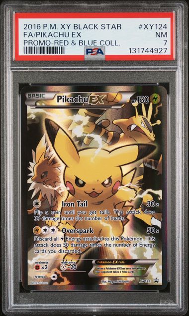 Pikachu EX XY124 Black Star Promo PSA 7 131744927